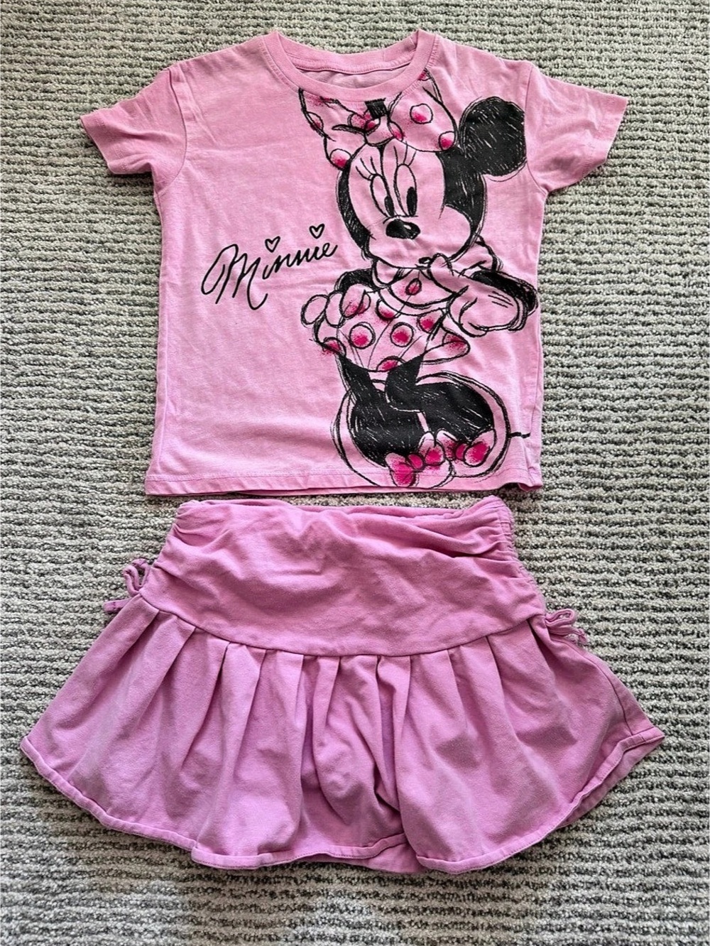 Disney Minnie Mouse Girls 5T Pink Matching Set
